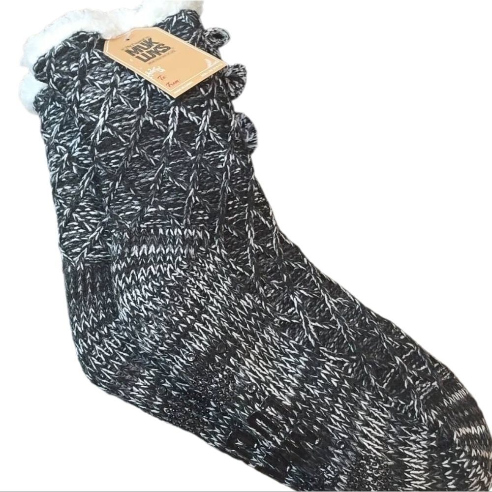 Muk Luks Cozy Cable Knit Slipper Socks